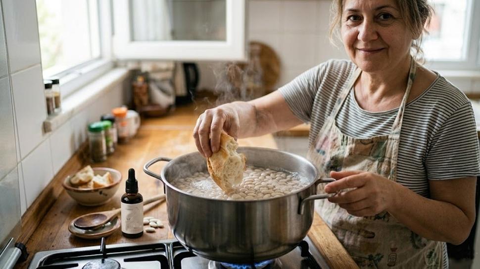 Kuru fasulyeyi haşlarken içine bir parça ekmek atın: Meğer o sorunu kökten çözüyormuş