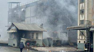 Trabzon'da f�nd�k fabrikas�n�n deposunda yang�n