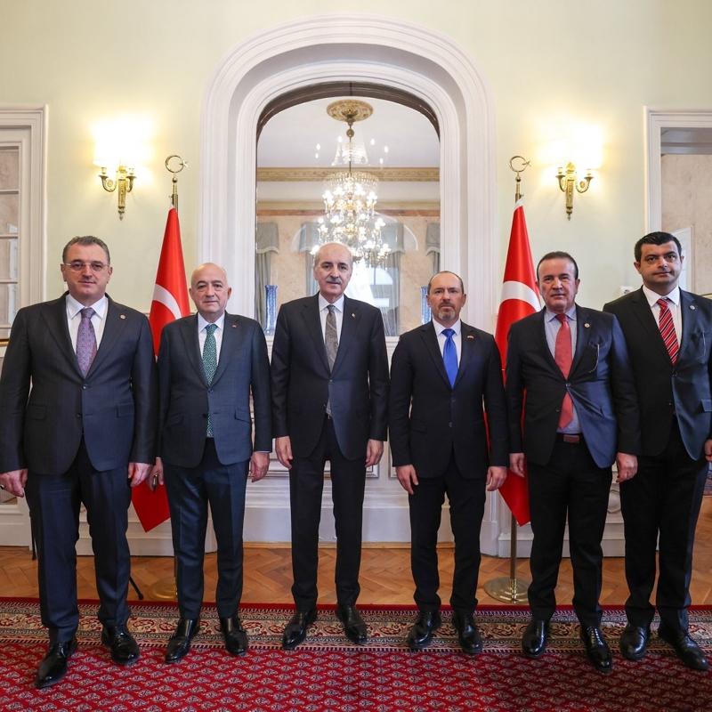 TBMM Ba�kan� Kurtulmu�, T�rkiye'nin B�kre� B�y�kel�ili�ini ziyaret etti