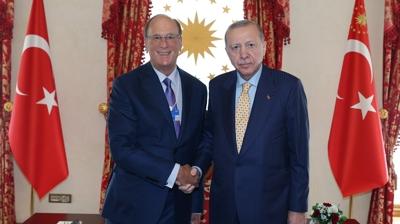 Başkan Erdoğan, Dünya Ekonomik Forumu Başkanı Fink'i kabul etti