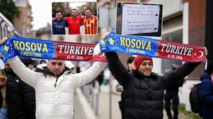 Kosova'da A Milli Tak�m co�kusu! Taraftarlar ak�n etti...