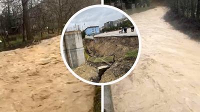 Ba�kentti sa�anak vurdu! Dereler ta�t�, oklun istinat duvar ��kt�