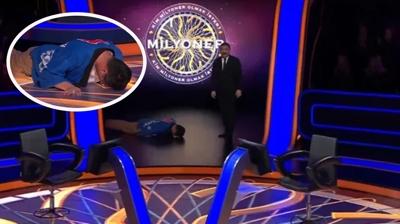 Japon yar��mac� bir anda yere yatt�, Oktay Kaynarca ne yapaca��n� bilemedi! Kim Milyoner Olmak �ster'e damga vuran anlar...
