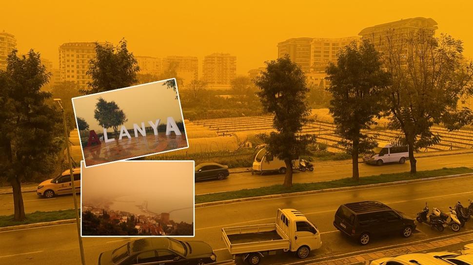 Yer Antalya! Gökyüzü bir anda turuncuya büründü