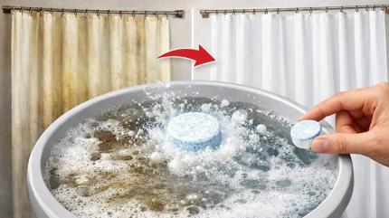 Perdelerdeki is ve sar�l��� saniyeler i�inde s�k�yor! Y�kama suyuna 1 tablet ekleyin