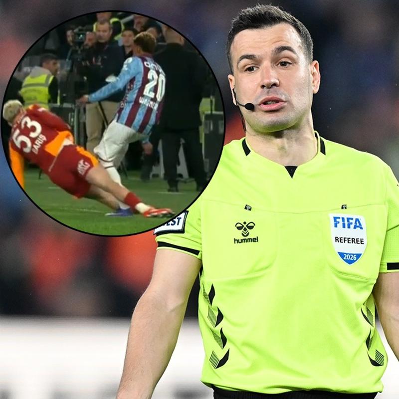 Trabzonspor k�rm�z� kart bekledi! Ma��n hakemi izledi ve...