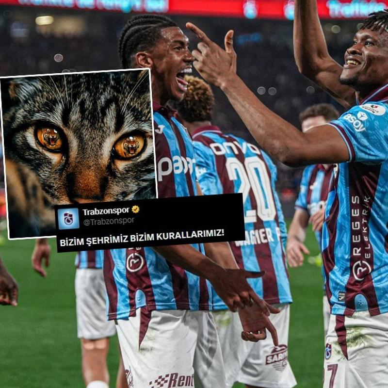 Trabzonspor'dan Galatasaray'a g�nderme! Pe� pe�e payla��mlar
