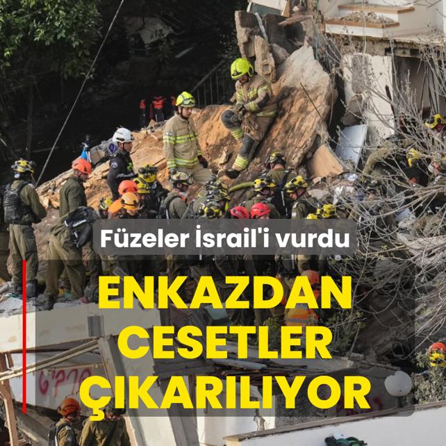 F�zeler �srail'i vurdu! Enkazdan cesetler ��kar�l�yor