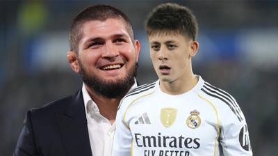 Habib Nurmagomedov antrenmanı ziyaret etti! Arda Güler ile diyaloğu gülümsetti