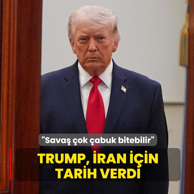 Trump, �ran i�in tarih verdi! �Sava� �ok �abuk bitebilir�
