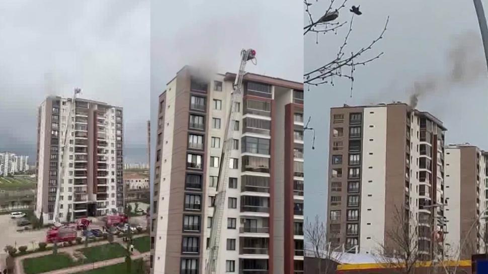 Alevler 14. katı sardı! Binadakiler apar topar tahliye edildi