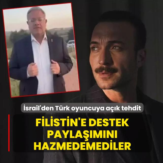 Filistin'e destek payla��m�n� hazmedemediler... �srail'den T�rk oyuncuya a��k tehdit!