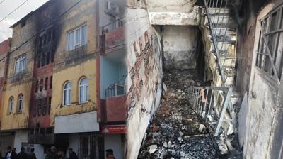 Alevler apartman� sard�! 1'i bebek 4 ki�i hastaneye kald�r�ld�