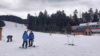 Kars'�n bahar rotas�, kayak merkezi oldu! Sar�kam�� turistlerin ilgi oda��