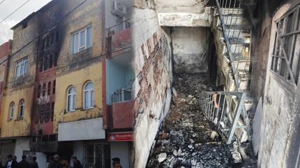 Alevler apartman� sard�! 1'i bebek 4 ki�i hastaneye kald�r�ld�