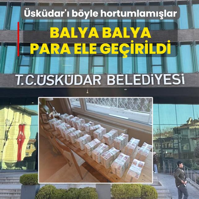 Üsküdar'ı böyle hortumlamışlar: Balya balya para ele geçirildi