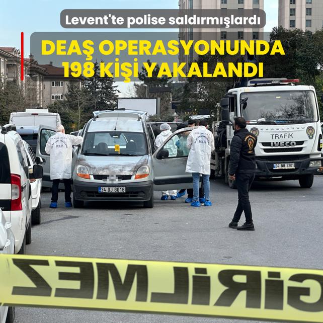 Levent'te polise sald�rm��lard�: DEA� operasyonunda 198 ki�i yakaland�