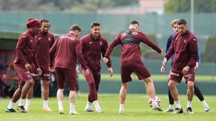 Trabzonspor'da Alanyaspor ma�� �ncesi �al��malar s�r�yor