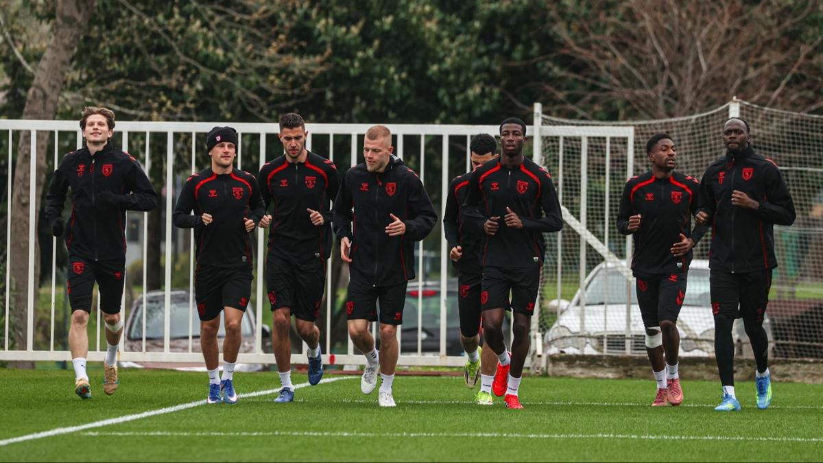 Samsunspor �aykur Rizespor ma� haz�rl�klar� foto�raflar� resimleri