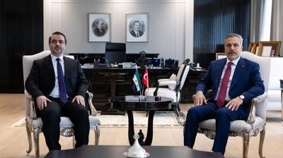 Bakan Fidan, Suriyeli mevkida�� �eybani ile bir araya geldi