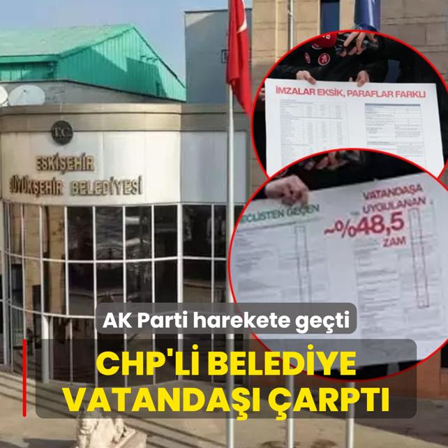 CHP'li belediye vatanda�� �arpt�! AK Parti harekete ge�ti