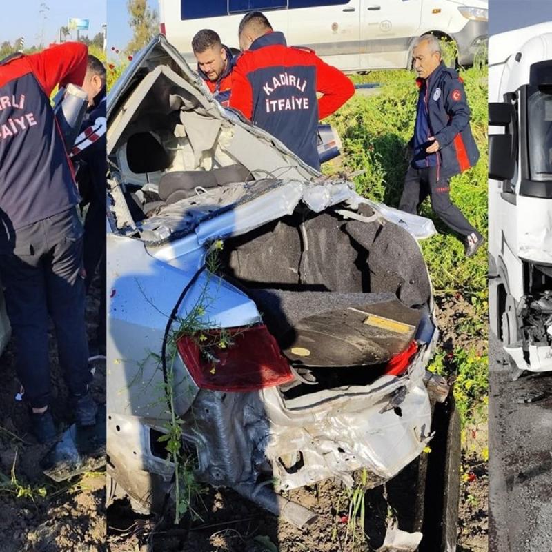 Gen� kad�ndan ac� haber! Mesai yolunda tankerle �arp��m��t�