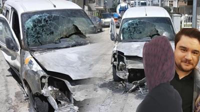 Ankara'da bo�anma deh�eti! �nce otomobili yakt�, sonra binay� kur�unlad�