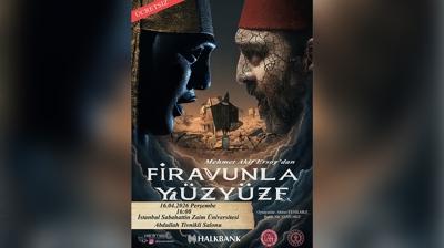 Mehmet Akif'in �iirlerinden uyarlanan �Firavunla Y�z Y�ze� �Z� sahnesinde