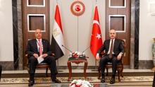 TBMM Ba�kan� Kurtulmu�, M�s�r Temsilciler Meclisi Ba�kan� Badawy ile g�r��t�