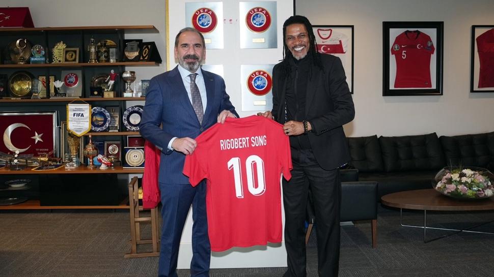 Rigobert Song'dan TFF Başkanı Hacıosmanoğlu'na ziyaret