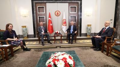 TBMM Ba�kan� Kurtulmu�, BM M�lteciler Y�ksek Komiseri Salih ile g�r��t�