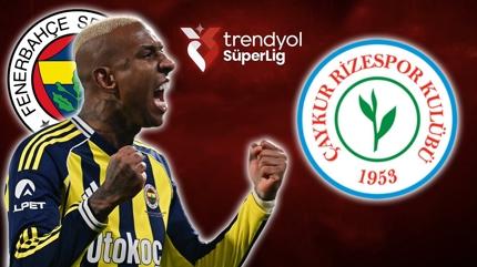 Fenerbah�e - �aykur Rizespor ma�� ne zaman? Trendyol S�per Lig FB ma� tarihi...