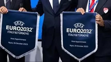 UEFA ve TFF yetkilileri, EURO 2032 toplant�s�nda bir araya geldi
