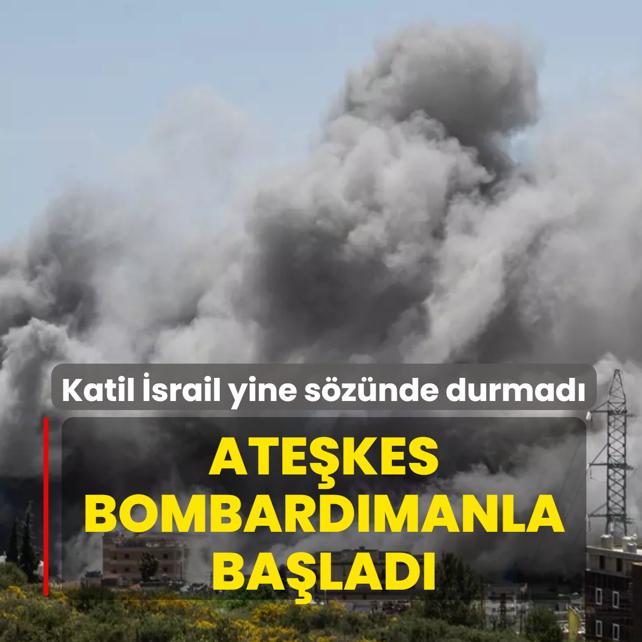 Ate�kes bombard�manla ba�lad�! Katil �srail yine s�z�nde durmad�