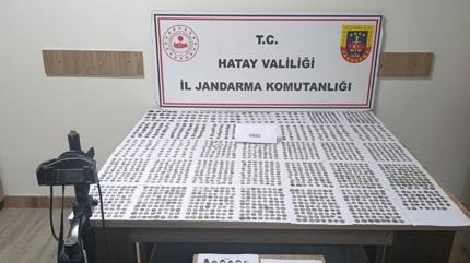 Hatay'da 1988 sikke, 17 obje ve 1 heykel ele ge�irildi
