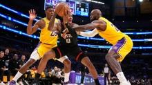 Houston Rockets, play-off ilk tur birinci ma��nda Los Angeles Lakers'a yenildi