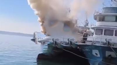 Sar�yer'de tekne yang�n�: Ekipler sevk edildi