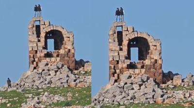 Tarihe ge�en halay! 2 bin y�ll�k yap�n�n �zerinde z�plad�lar