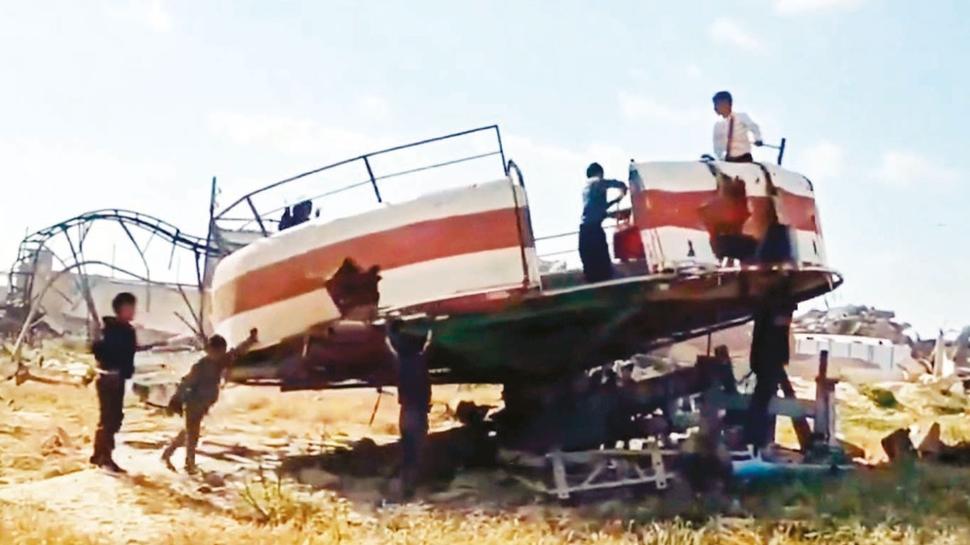 Gazzeli �ocuklar�n enkazda oyun sevinci