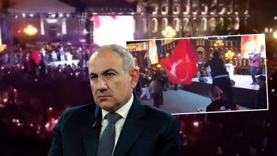 T�rk bayra��n� hedef ald�lar! Pa�inyan'dan provokasyon ��k���