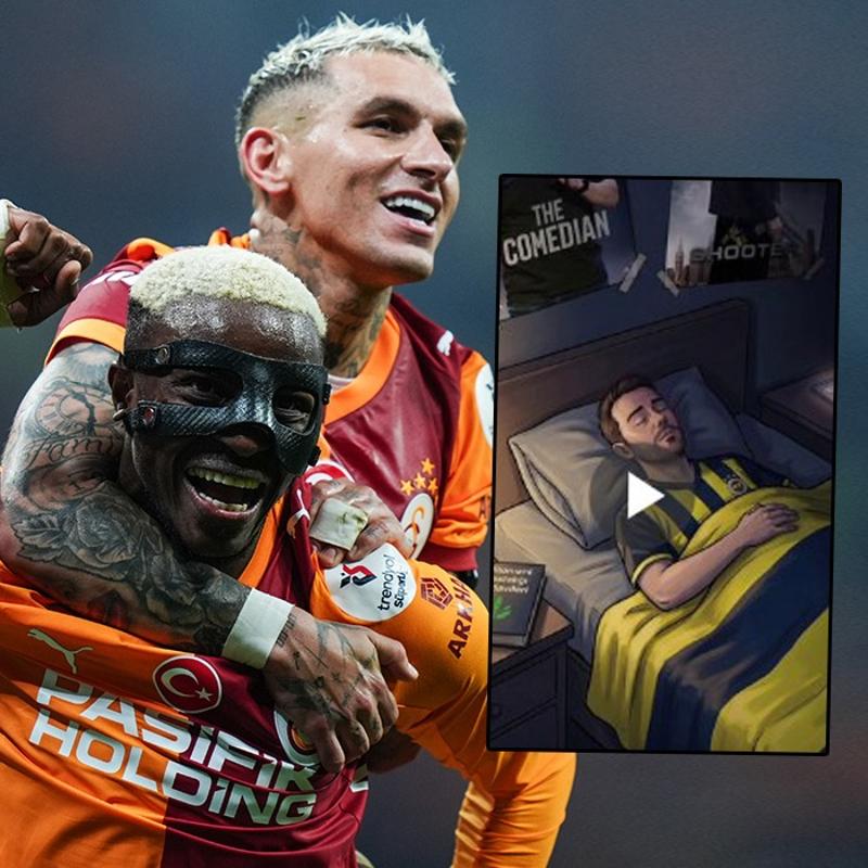 Pe� pe�e payla��mlar! Galatasaray'dan Fenerbah�e'ye g�nderme