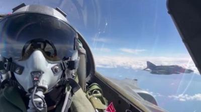 G�klerin efendileri g�revde: Bat� Karadeniz'de kol u�u�uyla g�vde g�sterisi