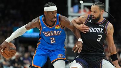 Oklahoma City Thunder, Phoenix Suns'� yenerek seriyi 3-0 yapt�