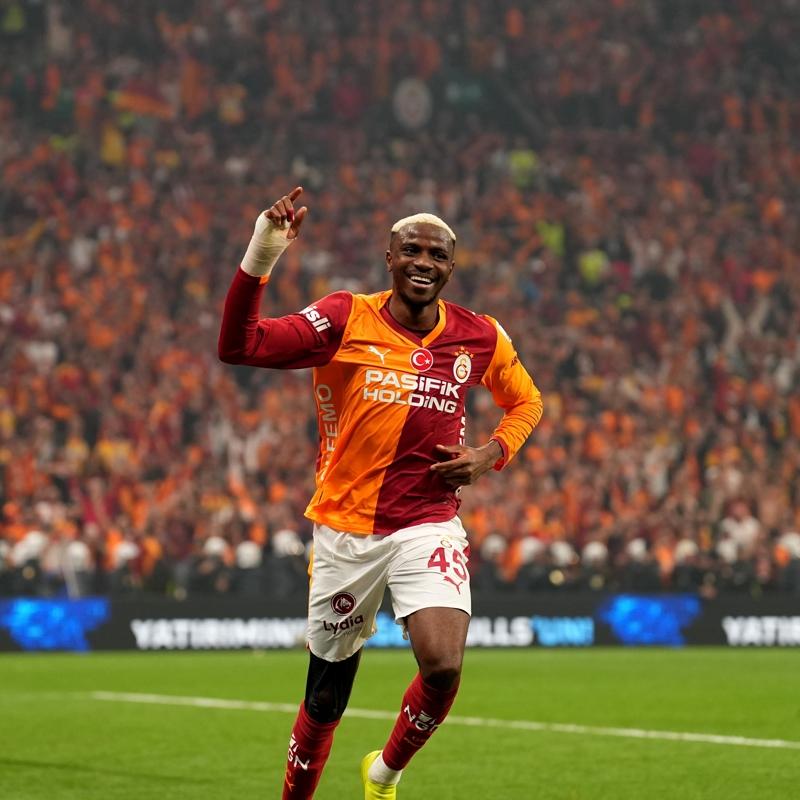 Osimhen derbide sahne ald�! Gol say�s�n� 20 yapt�...