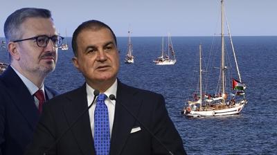 Katilden '�nsanl�k �ttifak�'na hukuksuz sald�r�! AK Parti S�zc�s� �elik: �srail'in barbarl���n� lanetliyoruz