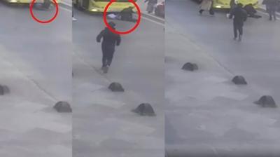 K�rm�z� ���kta ge�ip deh�et sa�t�! �ETT otob�s� �ocu�u alt�na ald�