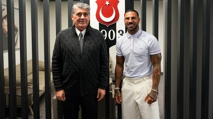 Ricardo Quaresma'dan Be�ikta�'a ziyaret! Serdal Adal� ile bir araya geldi