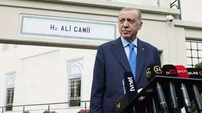 Ba�kan Erdo�an, cuma namaz�n� Hz. Ali Camisi'nde k�ld�