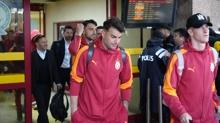 Galatasaray, �ampiyonluk ma�� �ncesi Samsun'a geldi