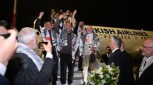 K�resel Sumud Filosu'nda yer alan aktivistler yurda d�nd�